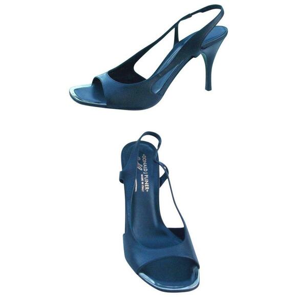 Donald Pliner Couture Nappa Leather Shoe New Metal Toe Rand Sandal $350 NIB - Picture 4 of 5